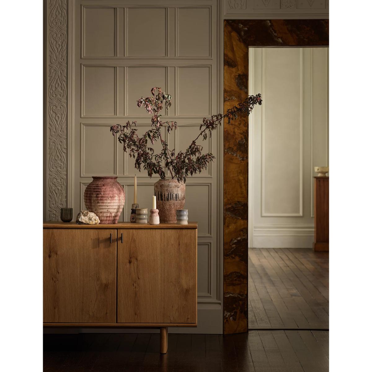 M&S X Fired Earth Textured Small Dinner Candle Holder - Blush, Blush – image 5