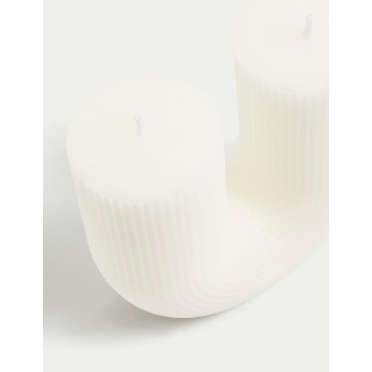 M&S U-Shape Candle - Cream, Cream – image 2
