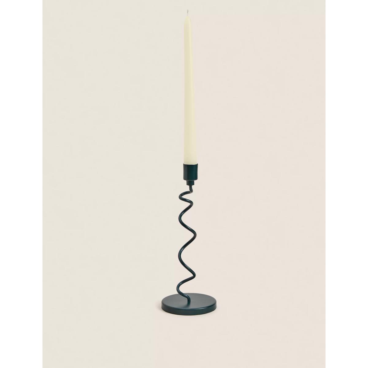 M&S Medium Twirly Candle Holder - Forest Green, Forest Green – image 3