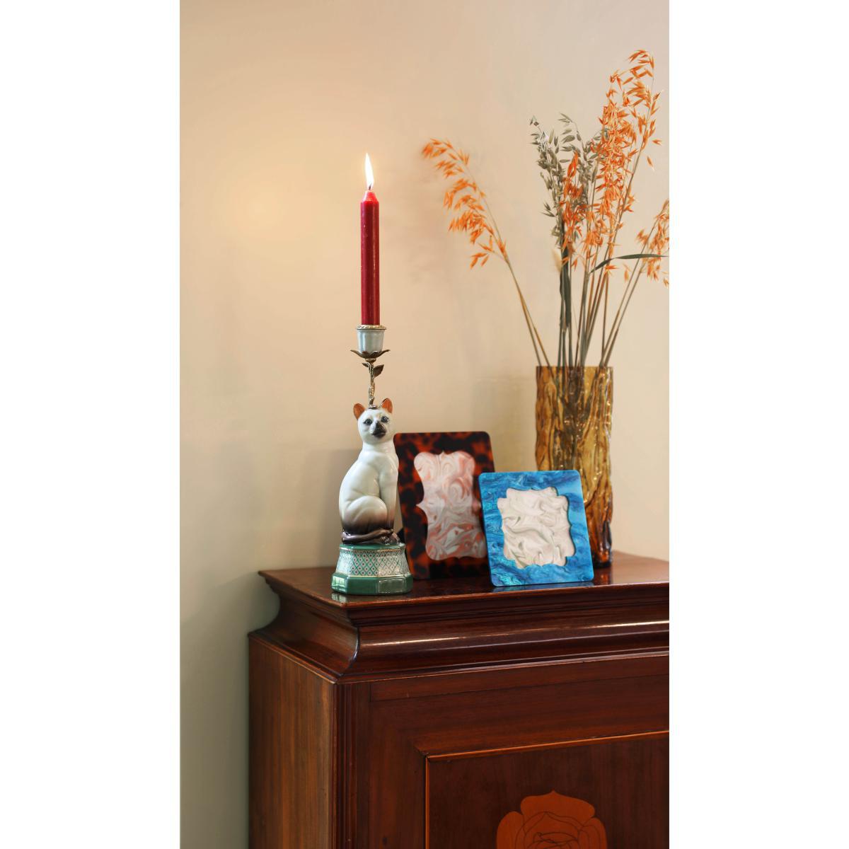 Siamois Candle stick - / Porcelain & brass H 31.5 cm by & klevering Multicoloured – image 2