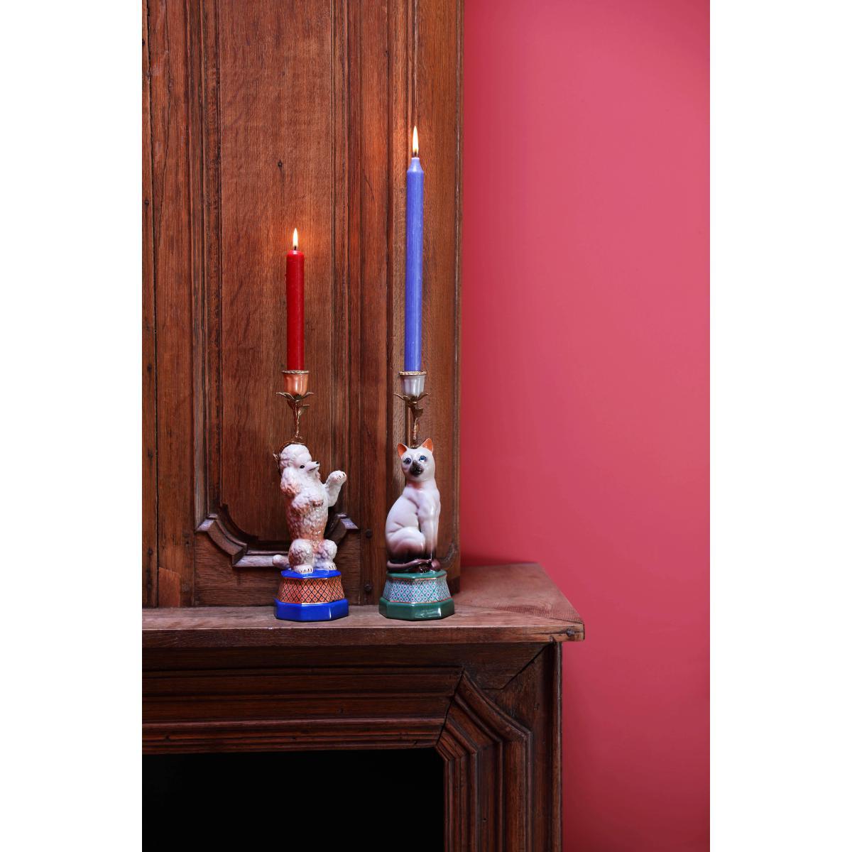 Siamois Candle stick - / Porcelain & brass H 31.5 cm by & klevering Multicoloured – image 3