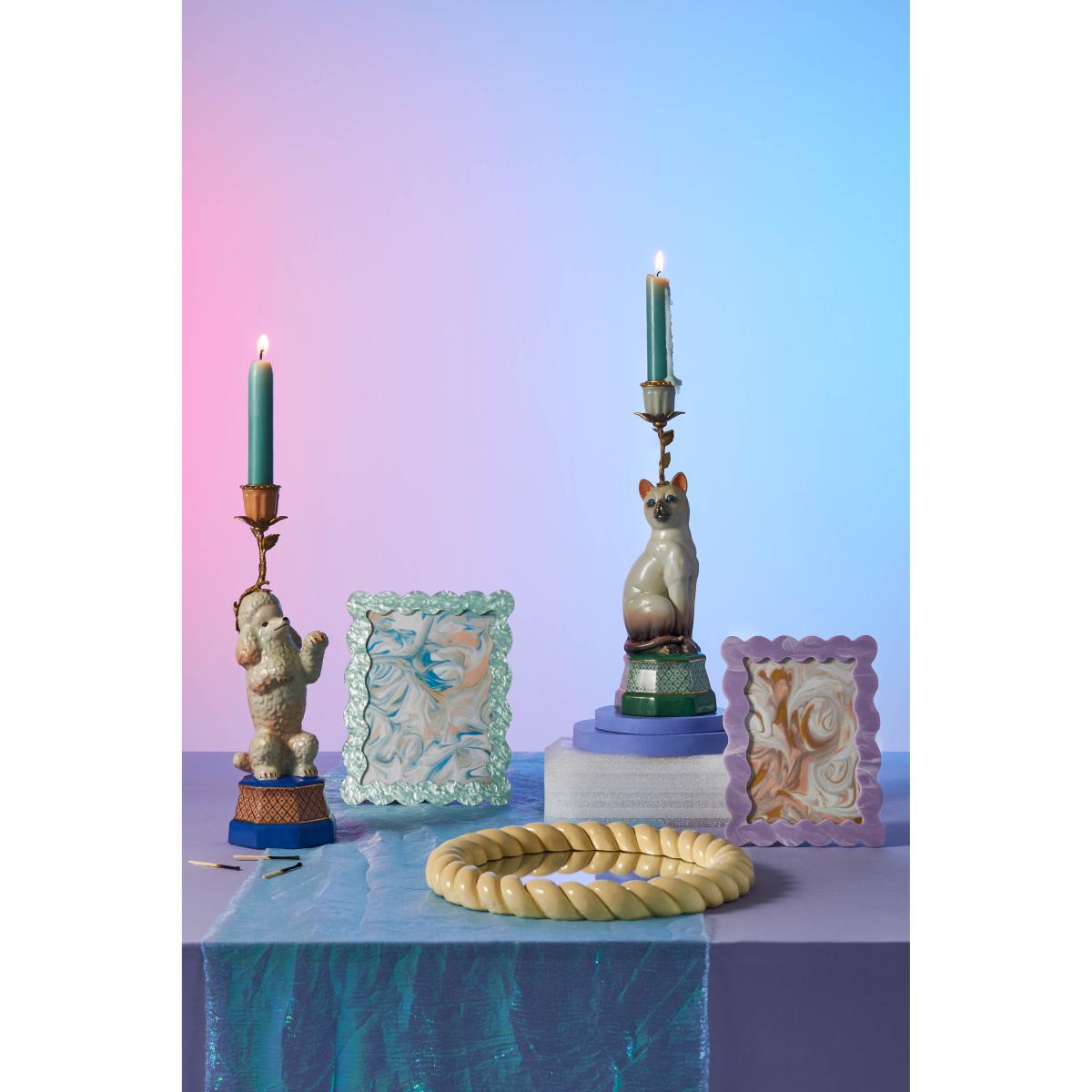Siamois Candle stick - / Porcelain & brass H 31.5 cm by & klevering Multicoloured – image 4