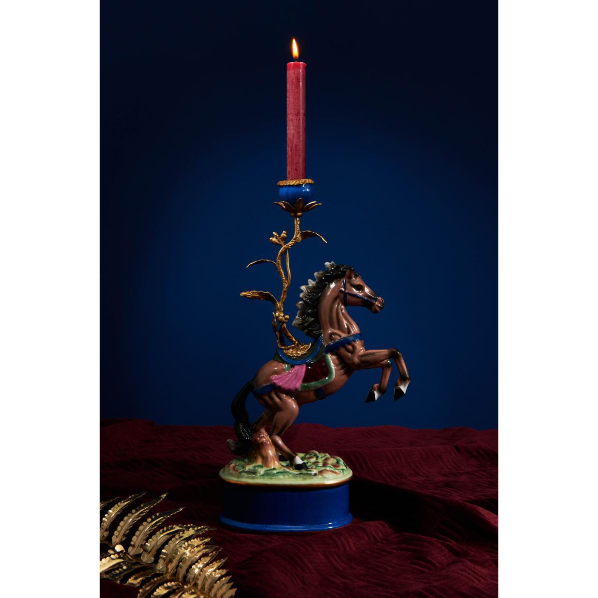 Cheval Candle stick - / Porcelain & brass H 41 cm by & klevering Multicoloured – image 3