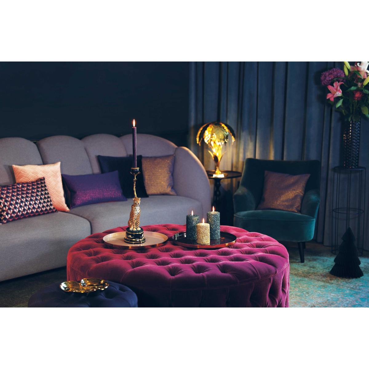 Léopard Candle stick - / H 44 cm - Ceramic & brass by & klevering Multicoloured – image 3