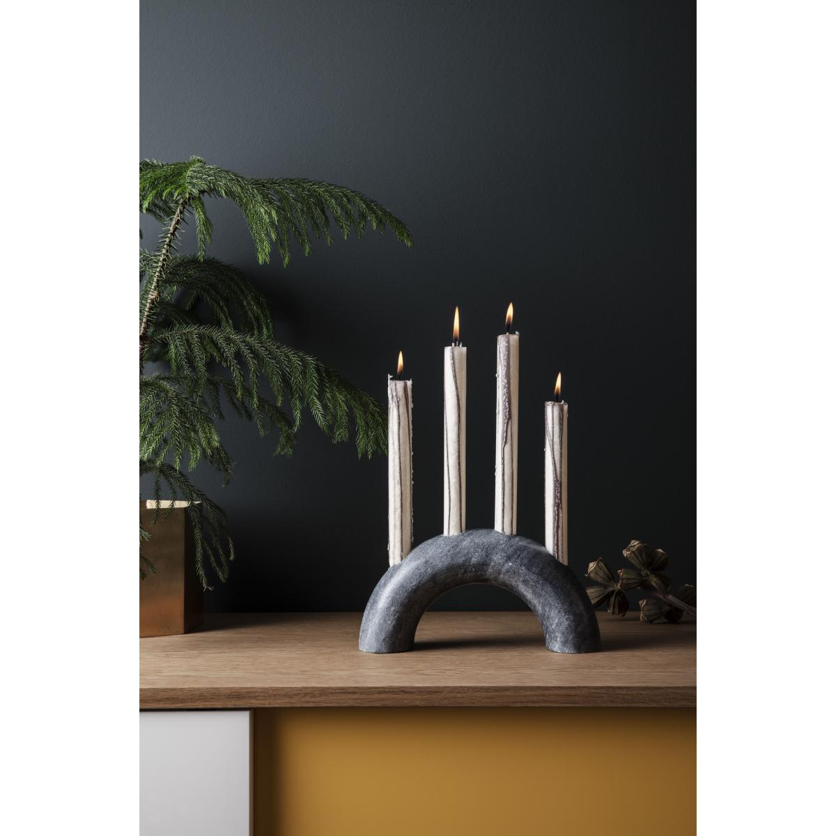 Bow Candelabra - / Marble by Ferm Living Black – image 3