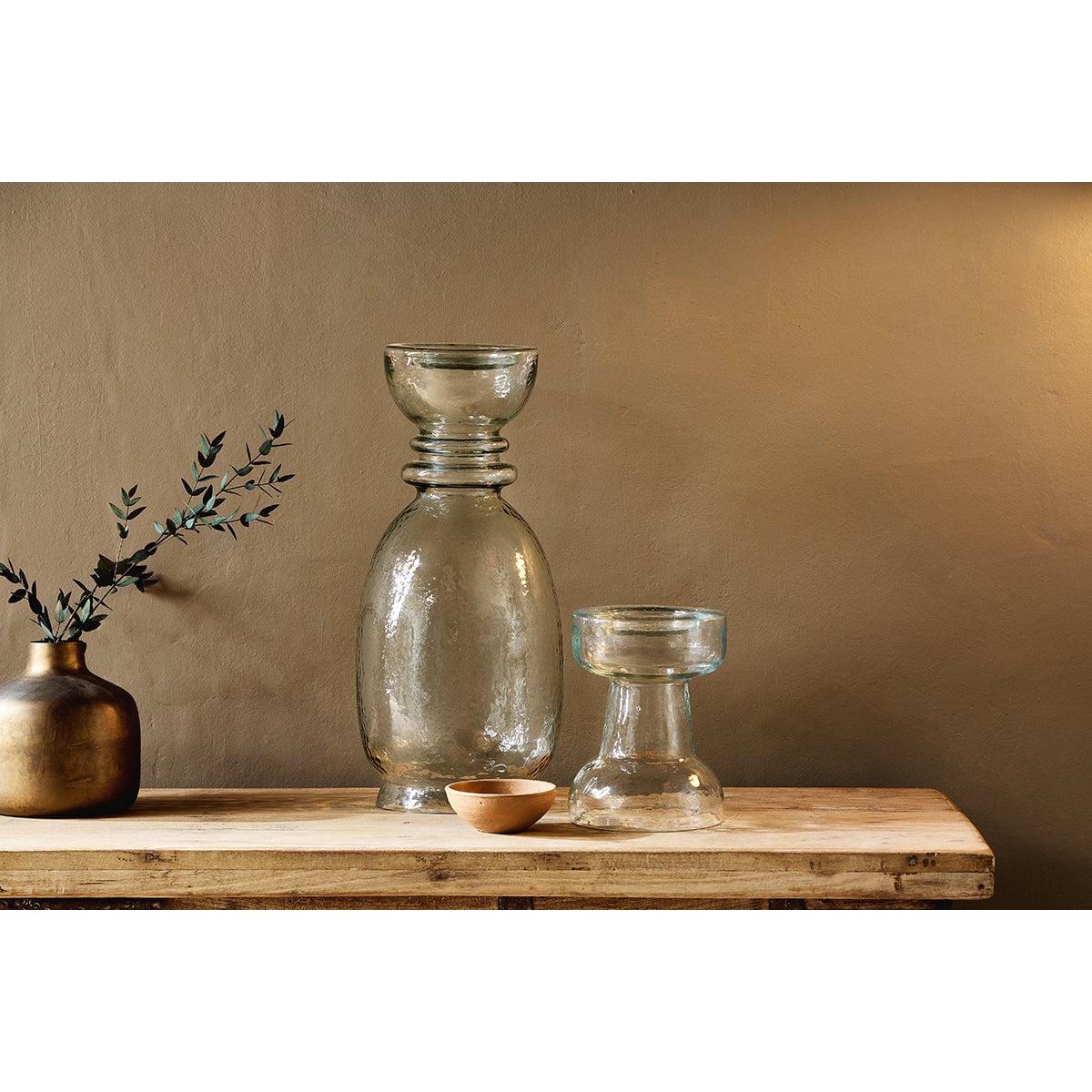 Nkuku Hapua Glass Candle Holder | Candles Holders & Lanterns | Clear | Small – image 2