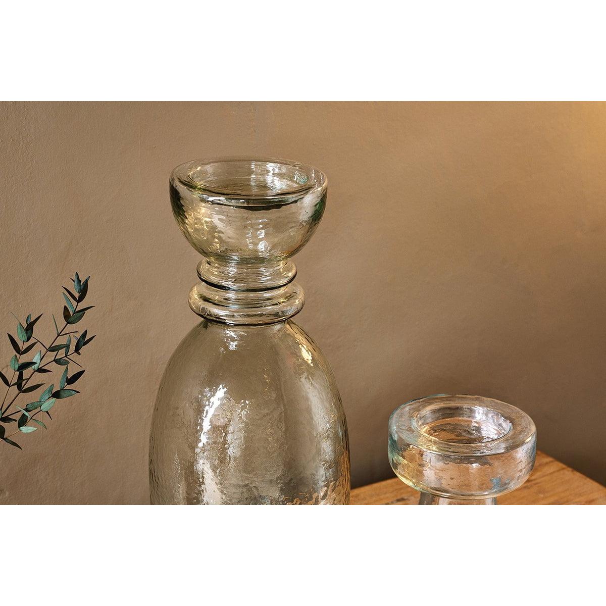 Nkuku Hapua Glass Candle Holder | Candles Holders & Lanterns | Clear | Small – image 3
