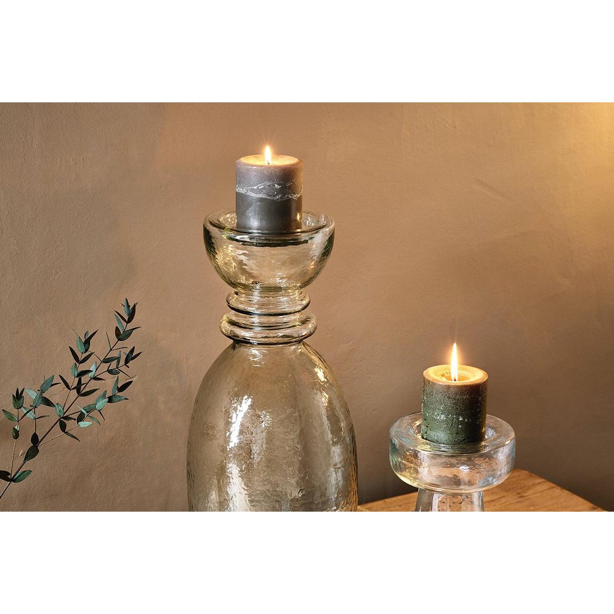 Nkuku Hapua Glass Candle Holder | Candles Holders & Lanterns | Clear | Small – image 4