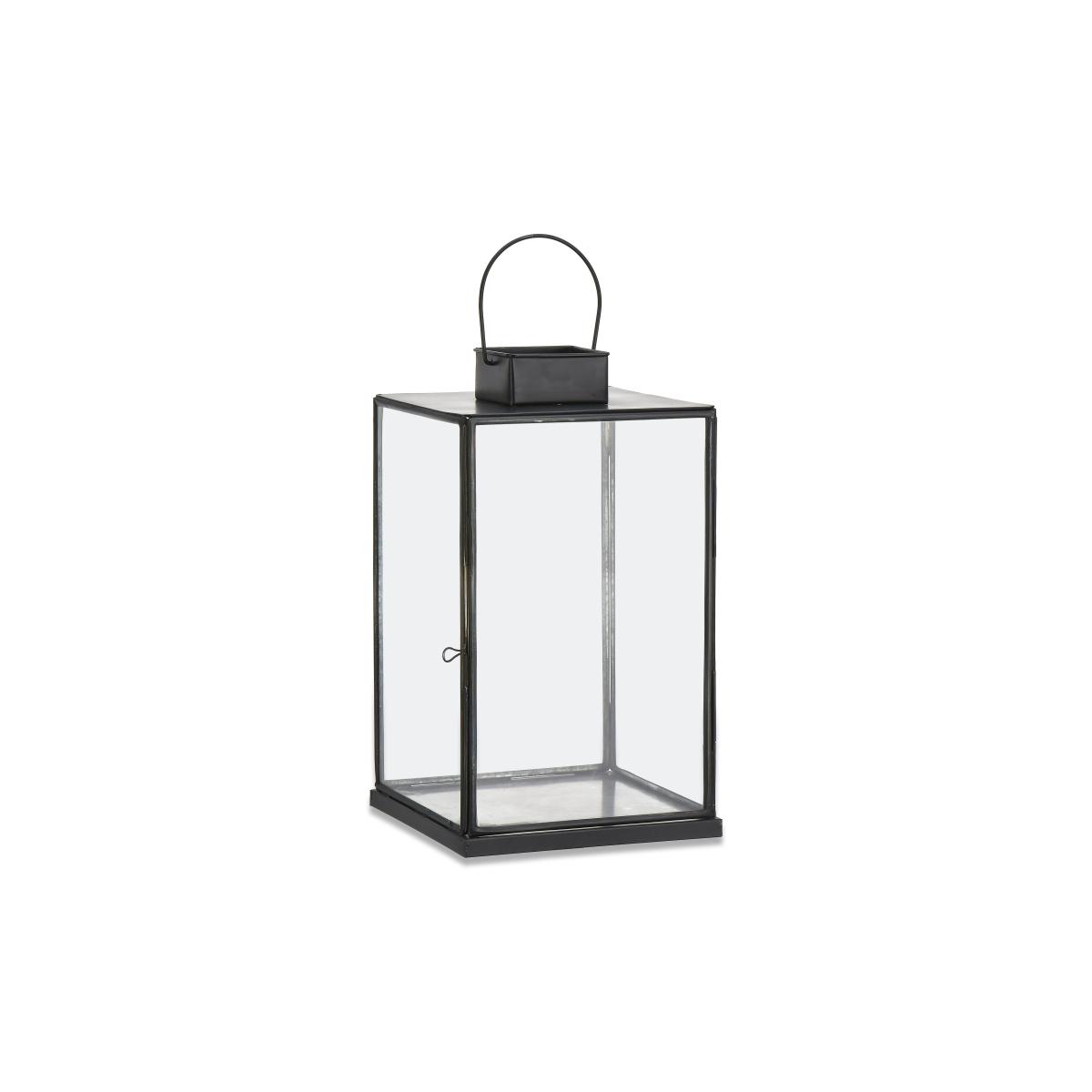 Nkuku Sia Lantern | Lanterns & T-Lights | Black | Small 33.5 x 20 x 20 cm – image 6