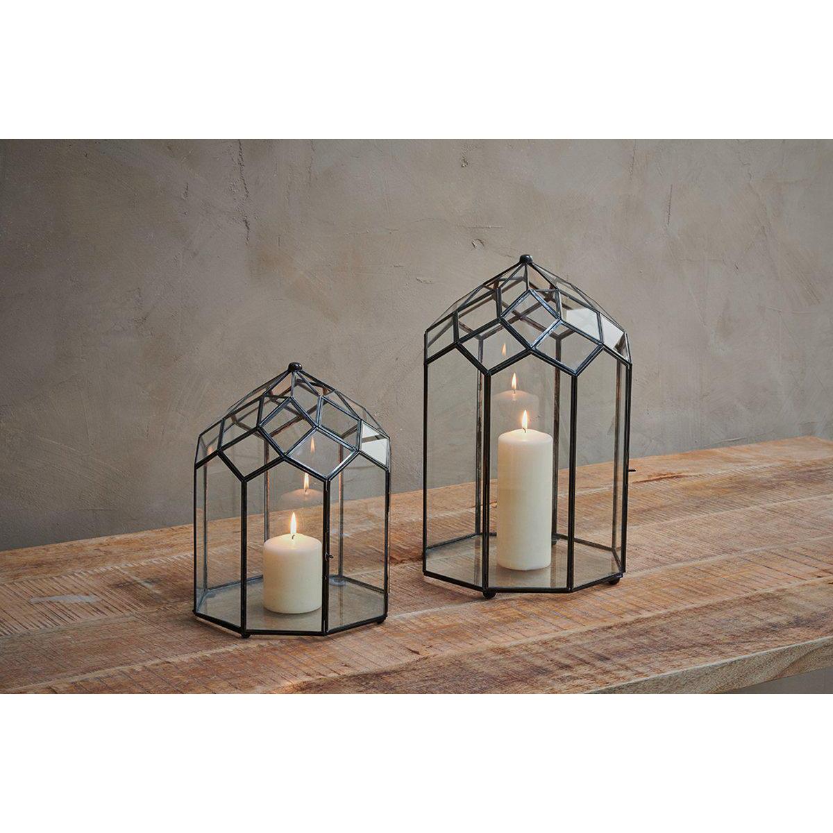 Nkuku Zarika Lantern | Lanterns & T-Lights | Black | Large – image 2