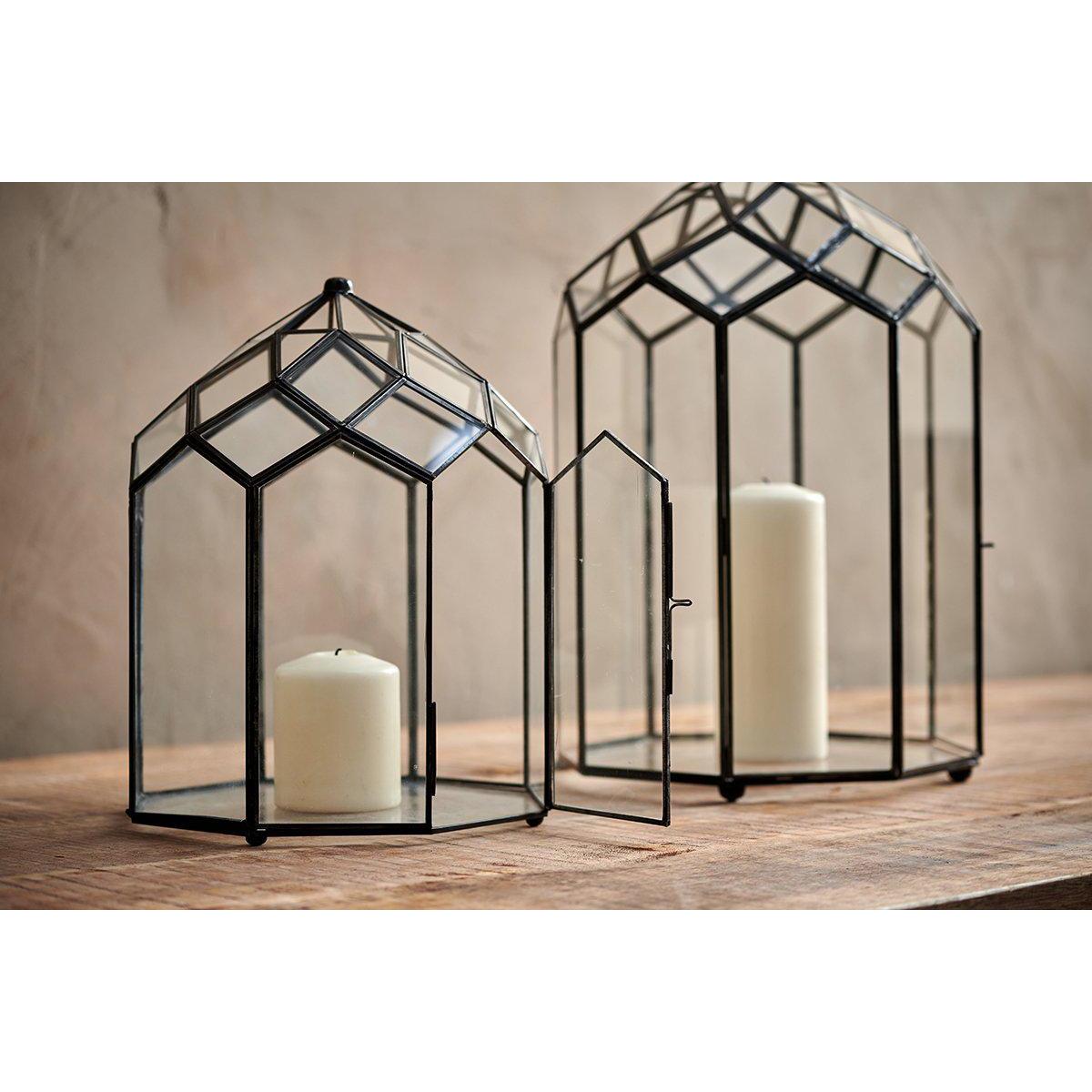 Nkuku Zarika Lantern | Lanterns & T-Lights | Black | Large – image 3