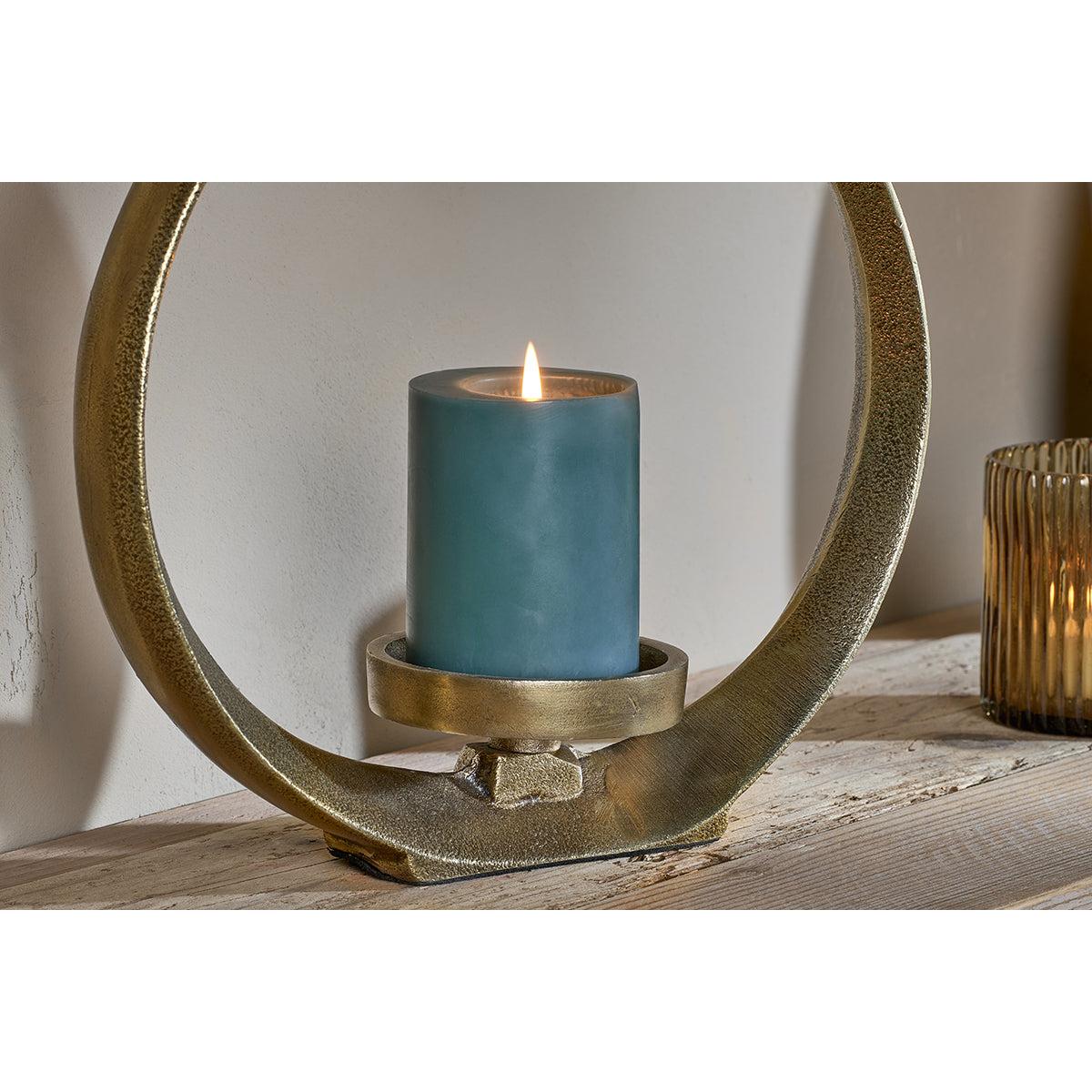 Nkuku Saili Statement Candle Holder | Candles Holders & Lanterns | Antique Brass – image 2