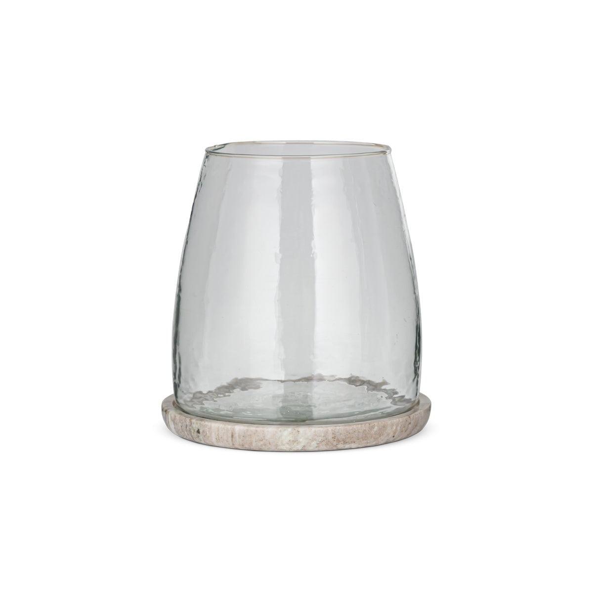 Nkuku Sikkim Marble & Recycled Glass Lantern | Candles Holders & Lanterns | Clear – image 6