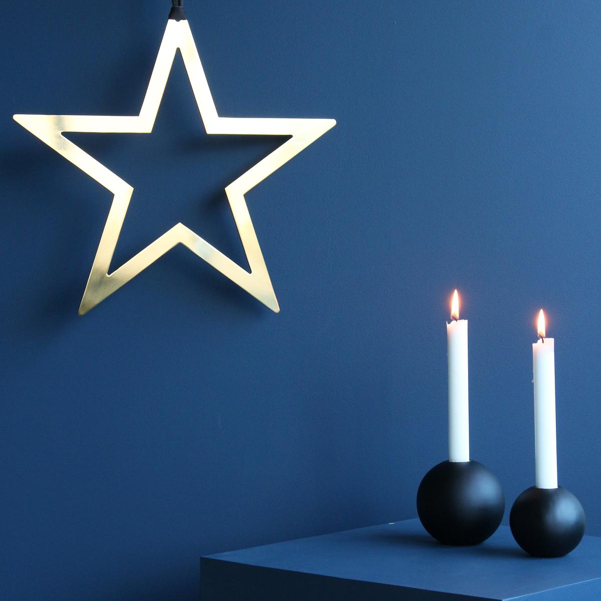 Ball candle holder 8 cm black – image 3