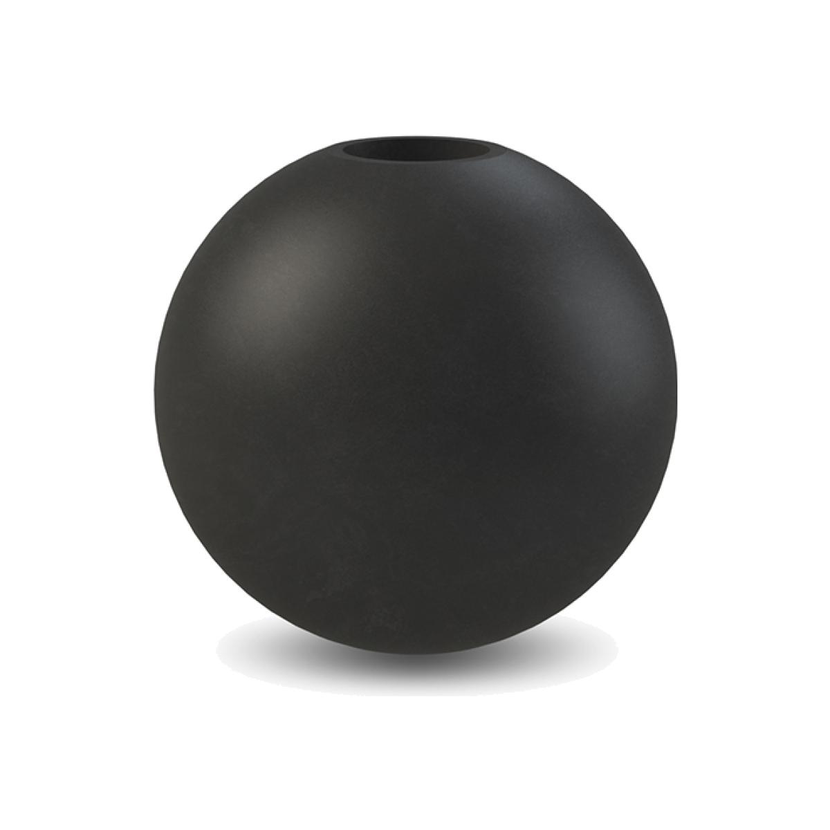 Ball candle holder 8 cm black – image 1