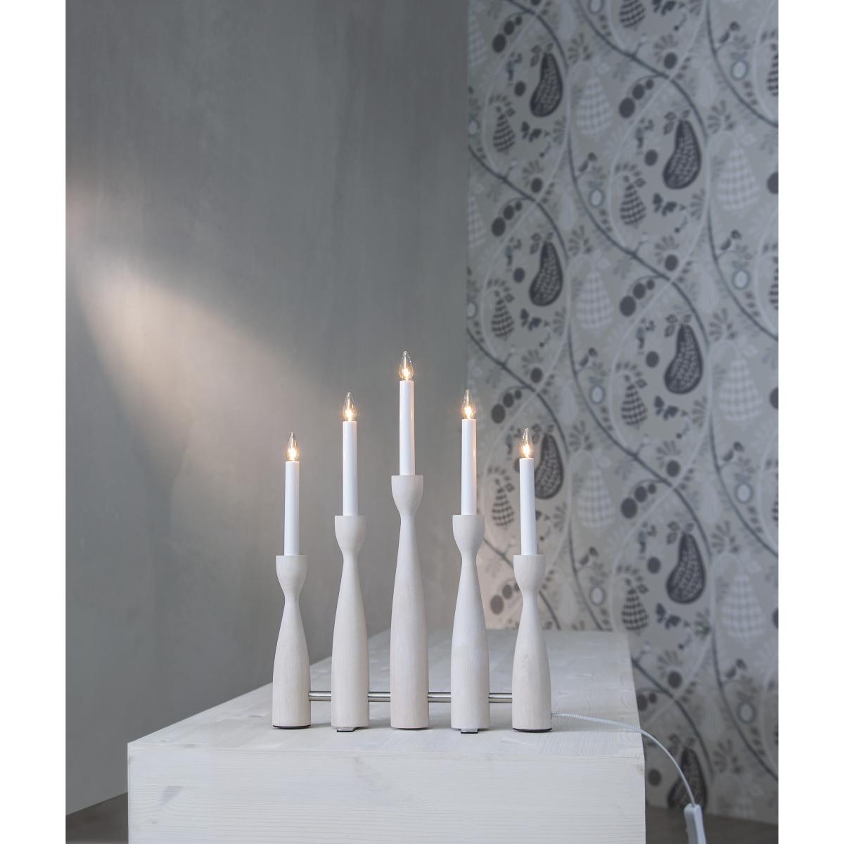 Star Trading Midja 2.0 advent candlestick White stained – image 2
