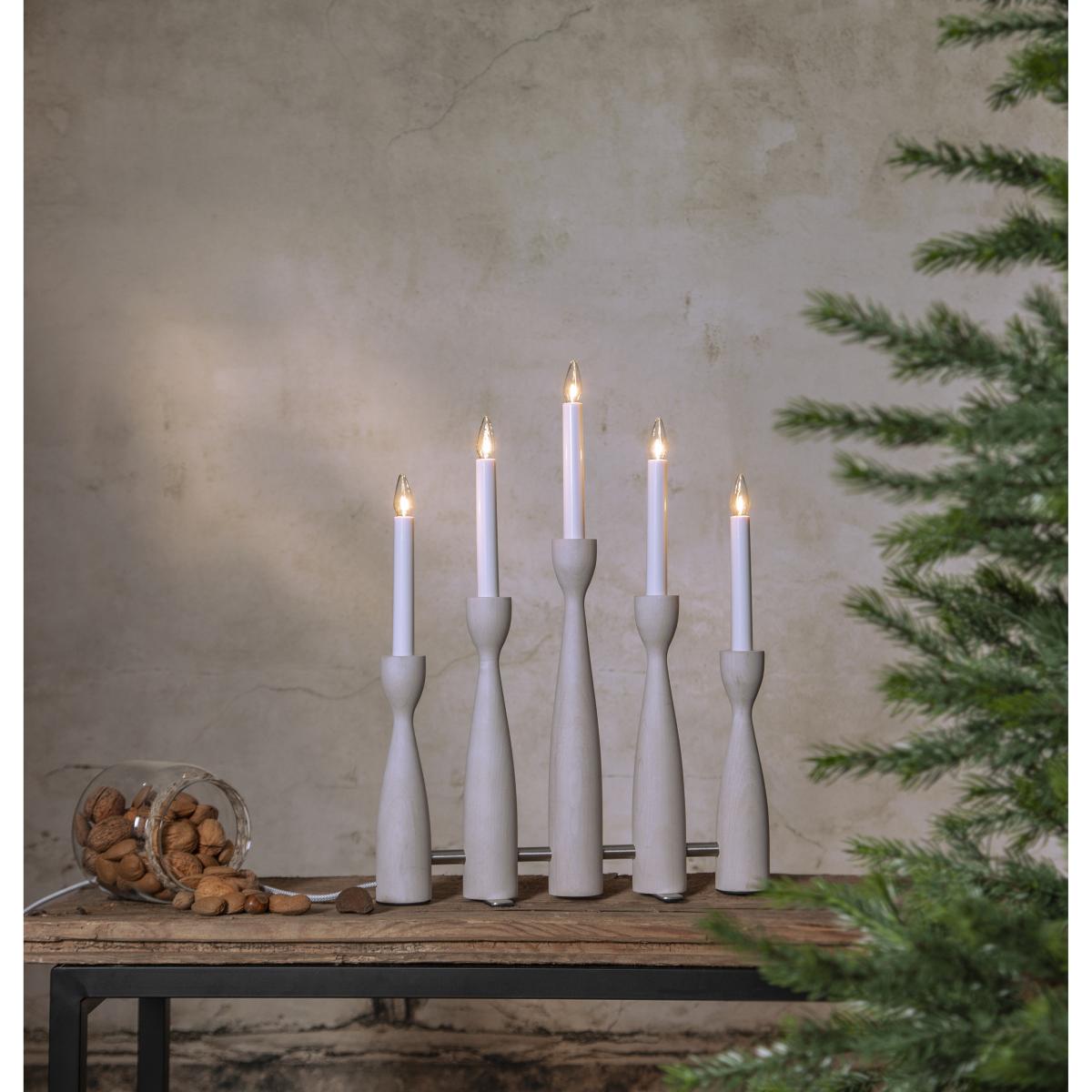Star Trading Midja 2.0 advent candlestick White stained – image 3