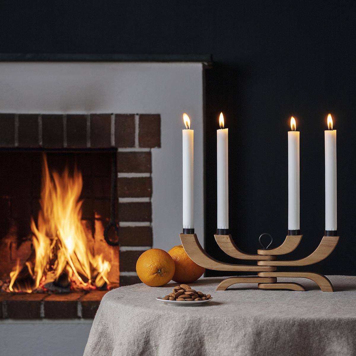 Nordic Light candleholder 4 arms oak – image 3