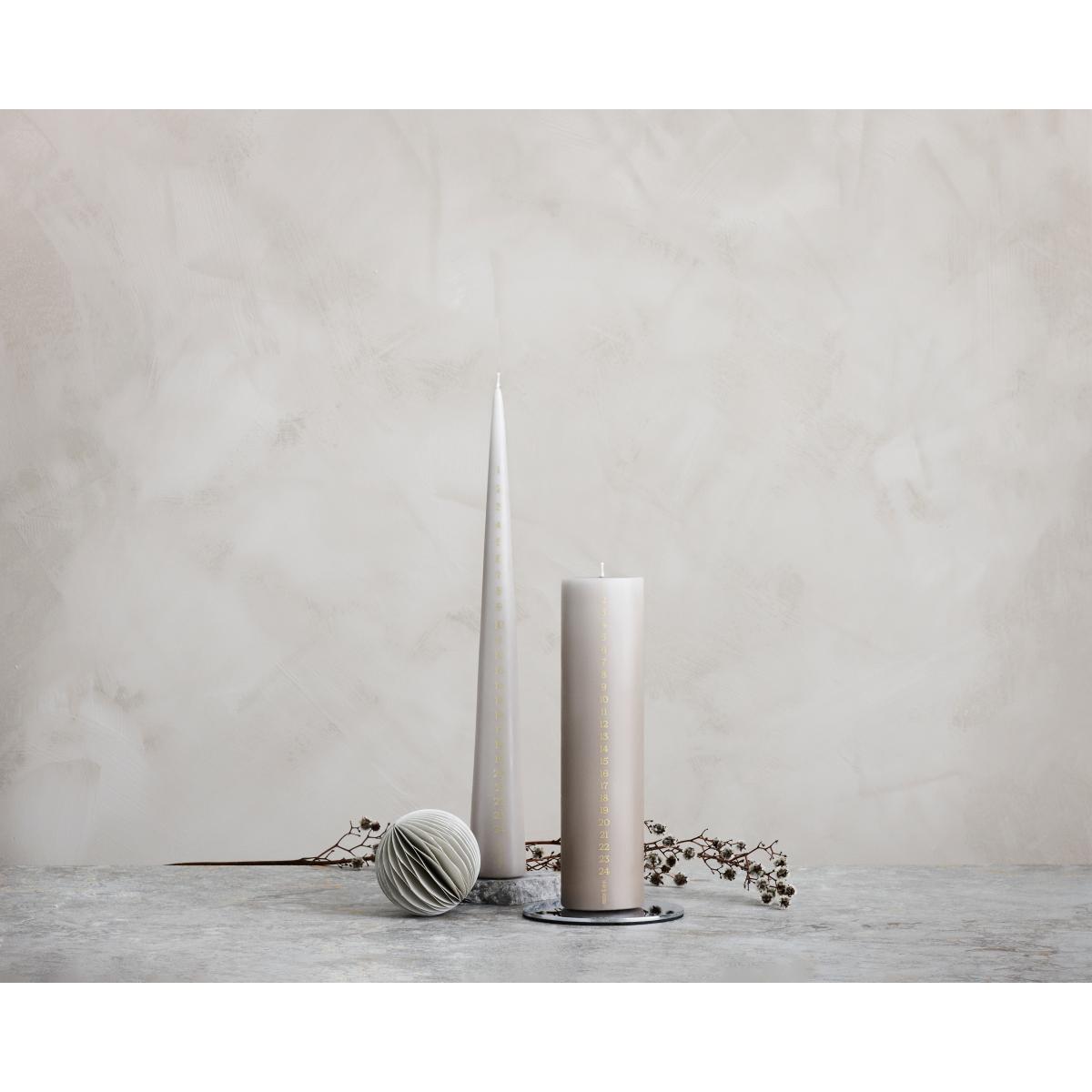 ester & erik ester & erik advent candle 37 cm 22 linen Grey – image 2