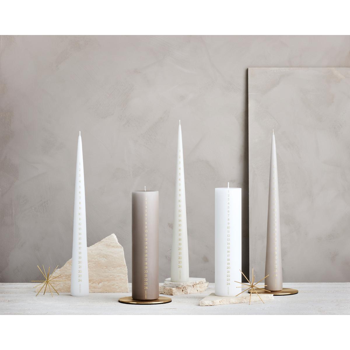 ester & erik ester & erik advent candle 37 cm 22 linen Grey – image 3