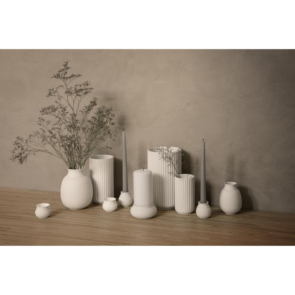 Curve Block candle sticks Ø11 cm White – image 4