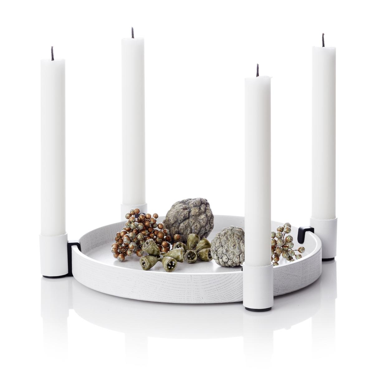 Luna candleholder white stained oak – image 2