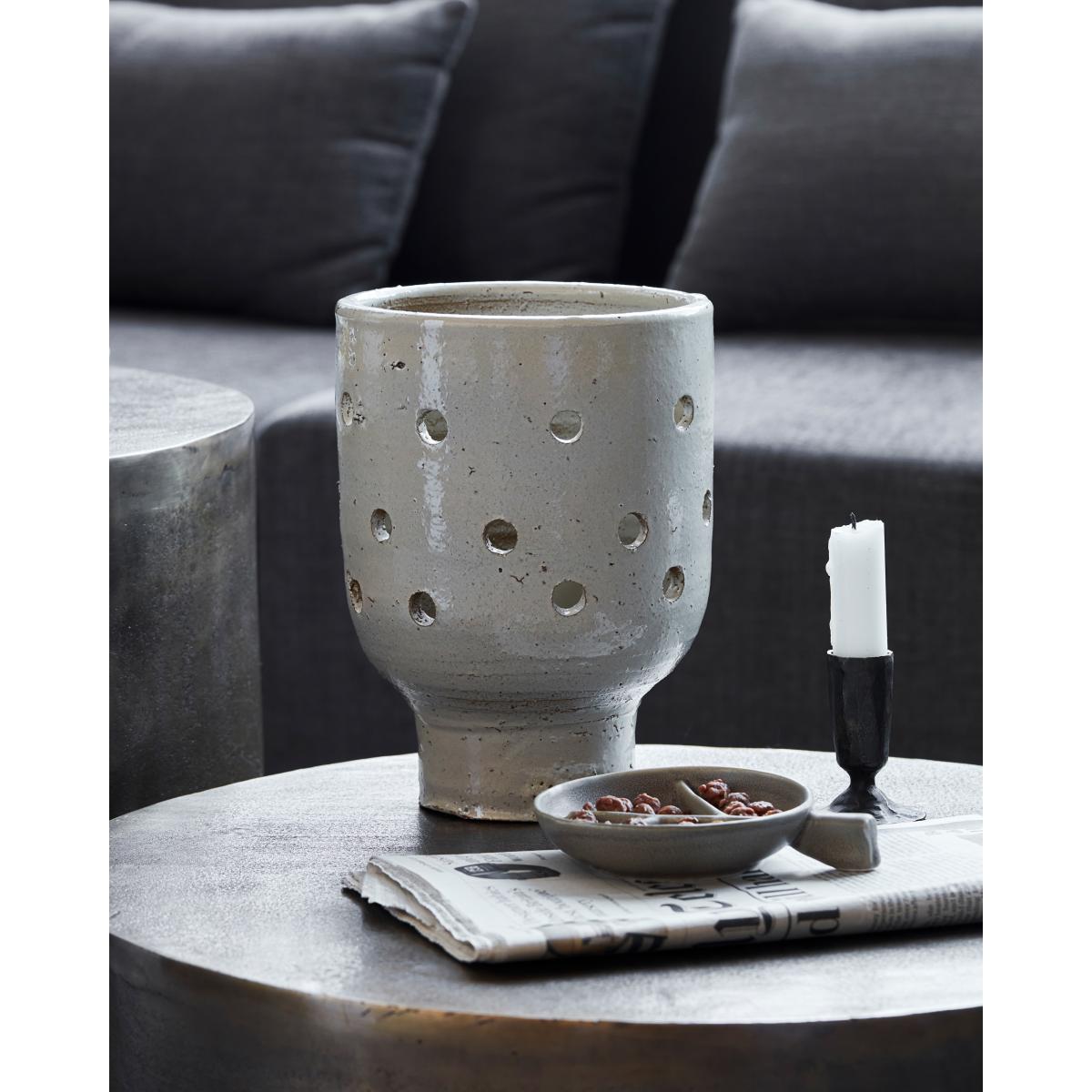 Artist tea light holder Ø15 cm Beige – image 2