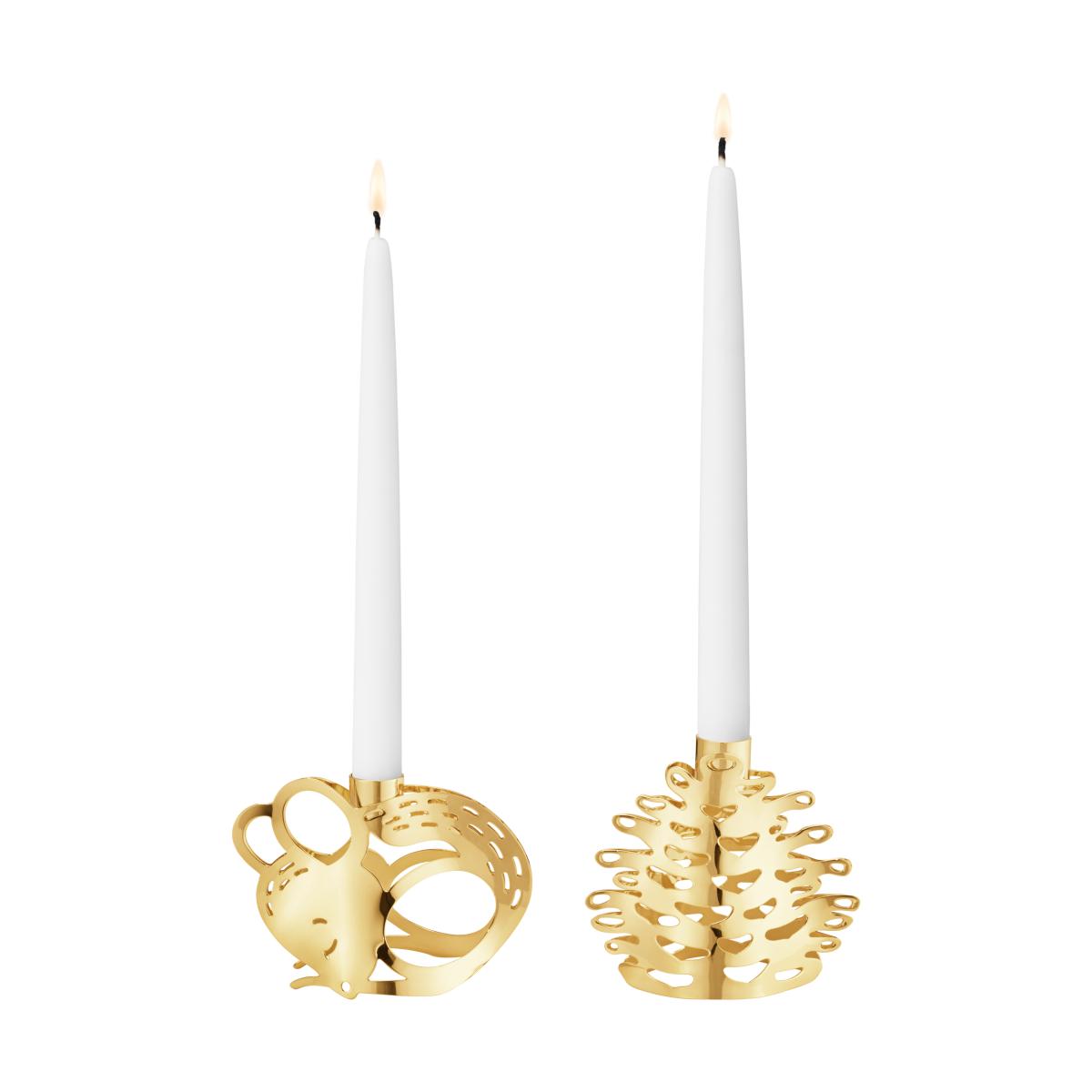 Georg Jensen 2023 candle sticks 2-pieces Gold-plated – image 2