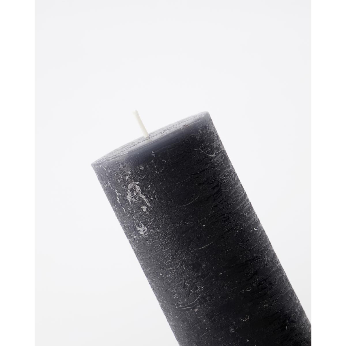 Rustic Wax block candle 15 cm 2-pack Dark grey – image 2