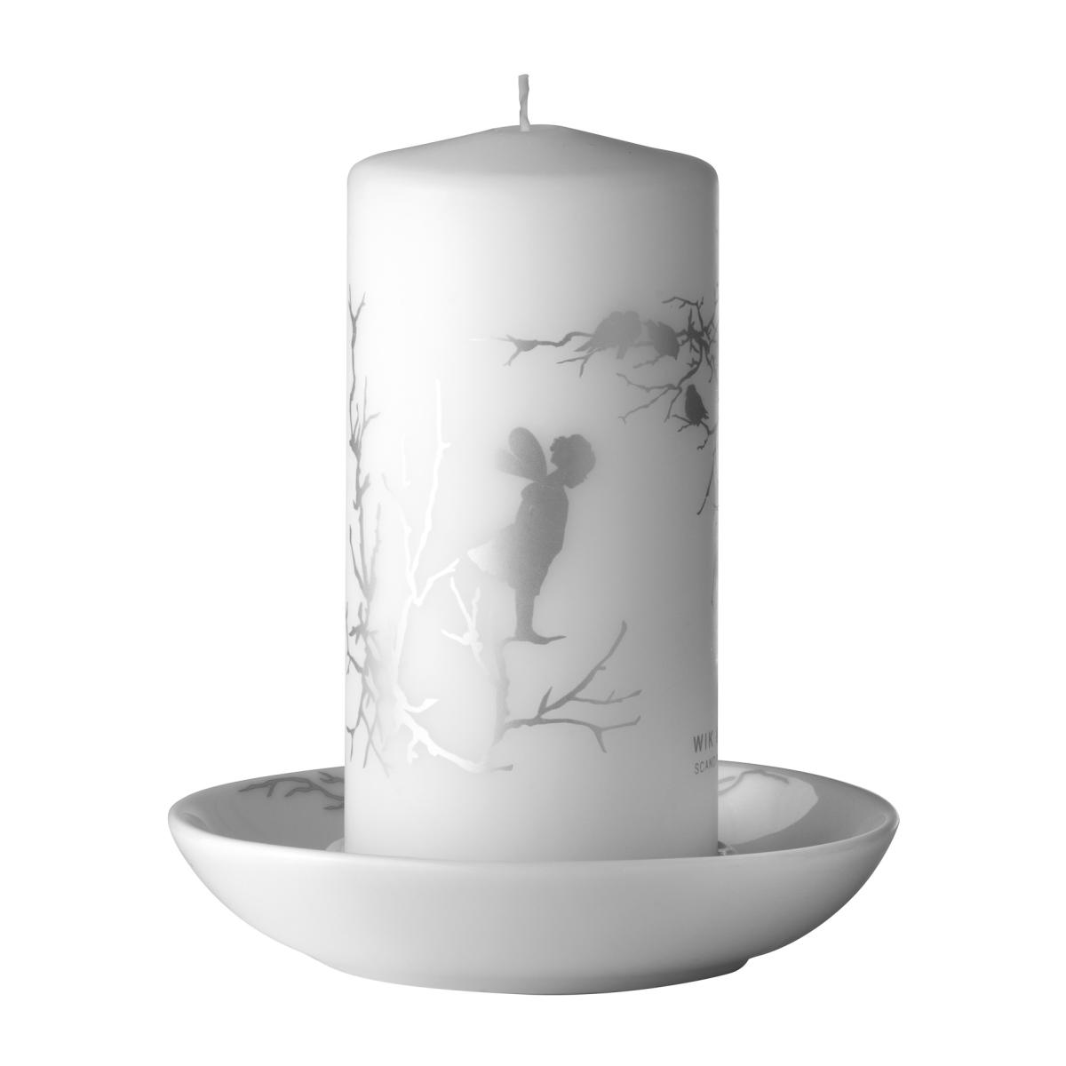 Alv candle stick Ø14 cm White-grey – image 3