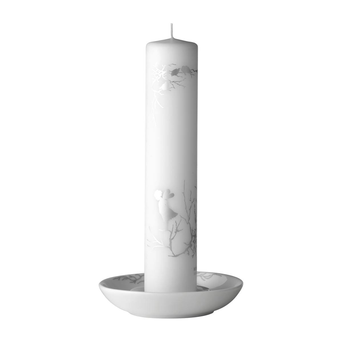 Alv candle stick Ø14 cm White-grey – image 4