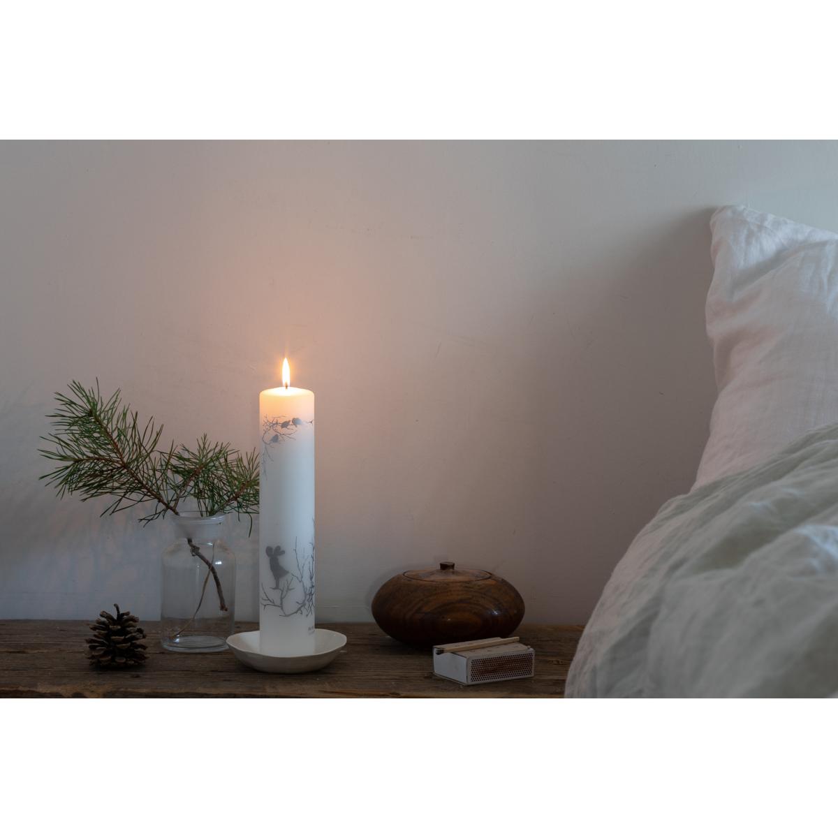 Alv candle stick Ø14 cm White-grey – image 6
