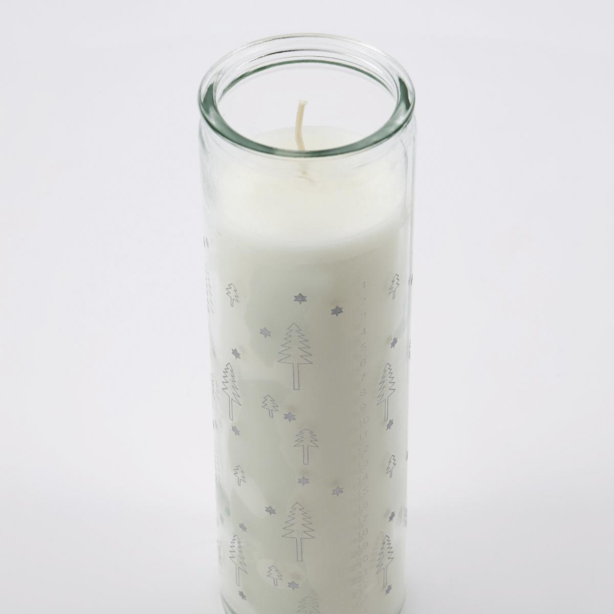 House Doctor Calendar candle in glass Silver – image 2
