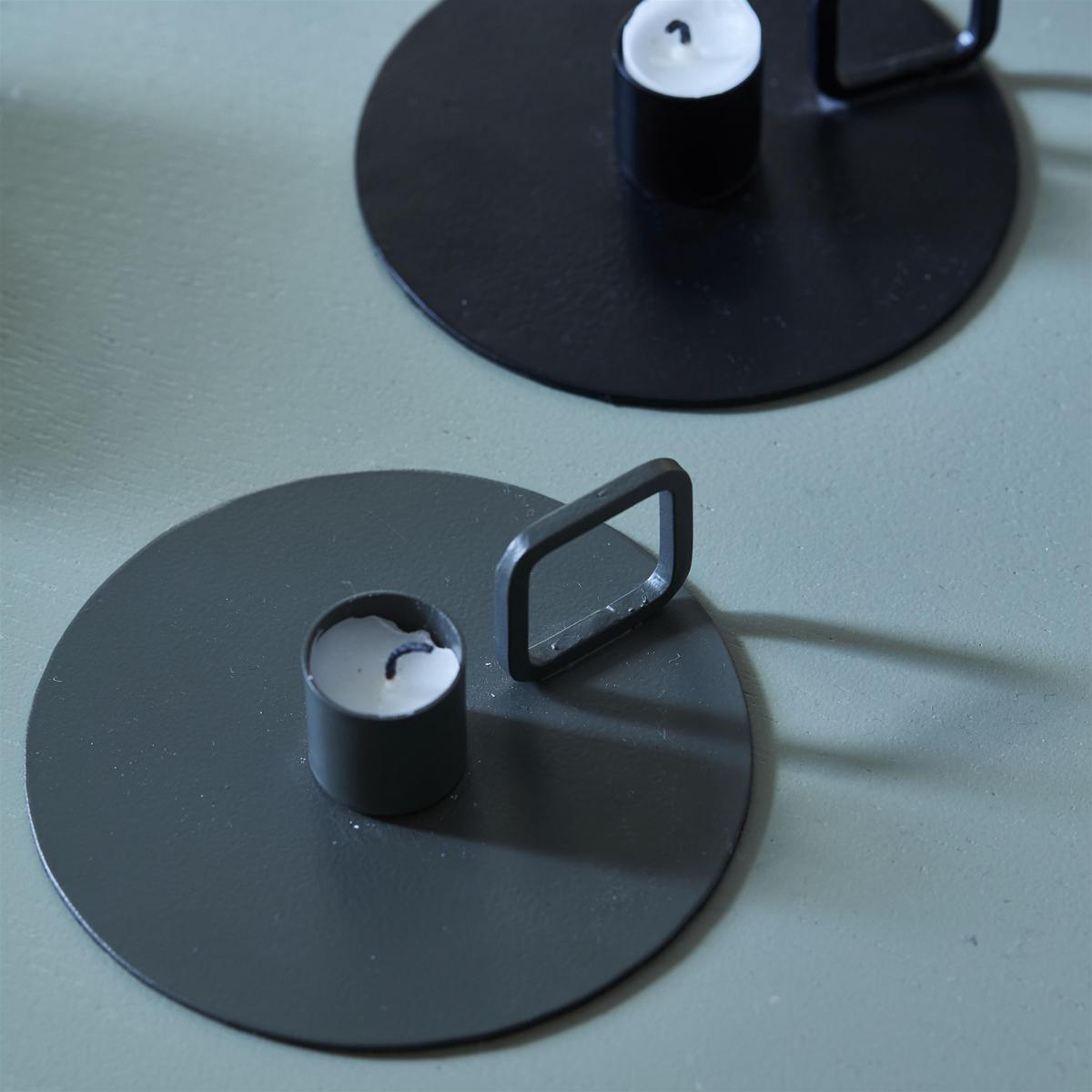 Art candle holder black – image 2