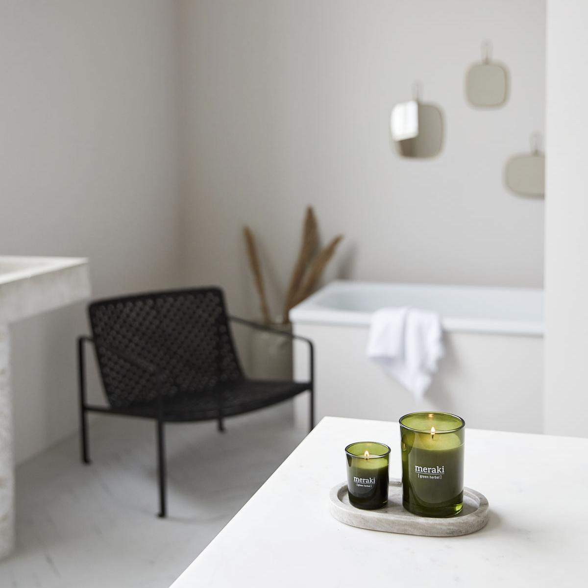 Meraki scented candle green glass 35 timmar green herbal – image 2