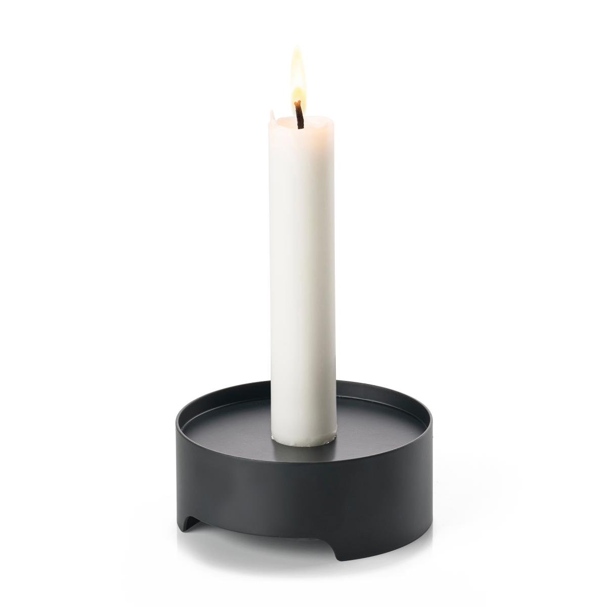 Singles candle sticks Ø9 cm Black – image 2