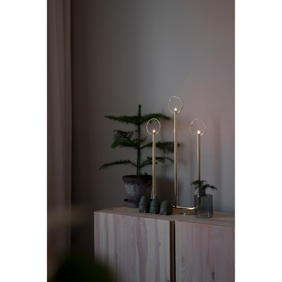 Globen Lighting Natale 3 Advent candle holder Brass – image 3