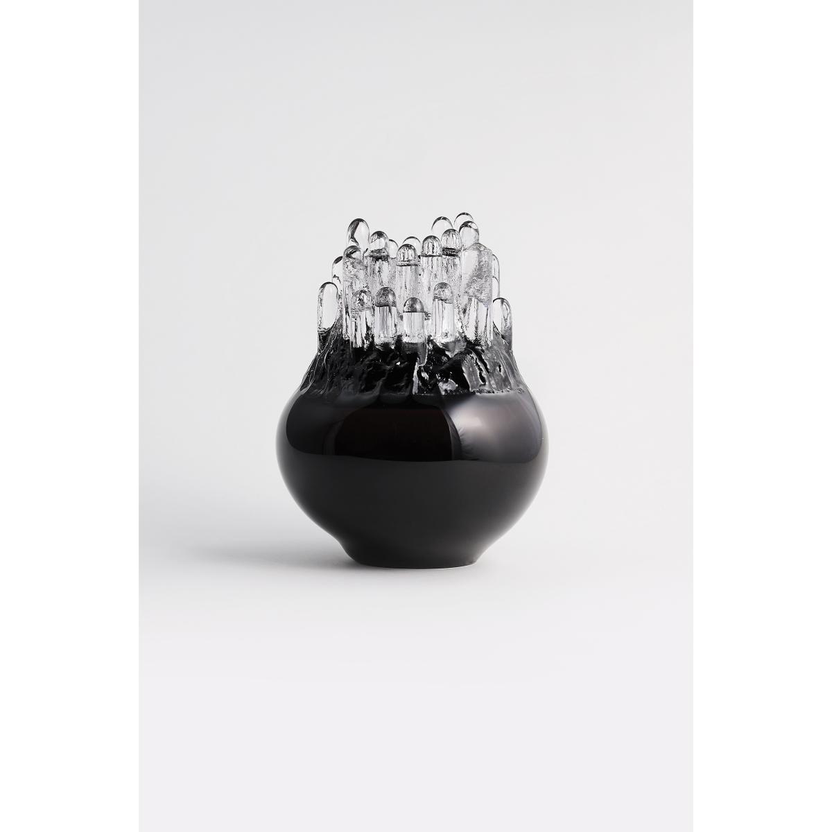 Kosta Boda Polar candle holder 190 mm Black – image 2