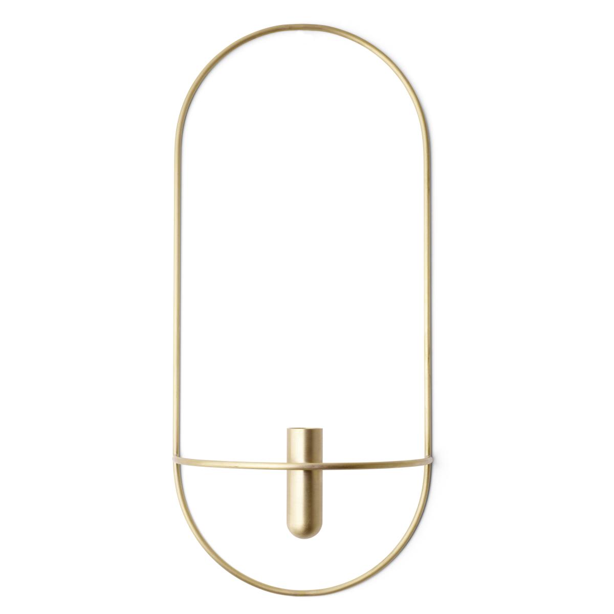 POV oval candle holder brass – image 2