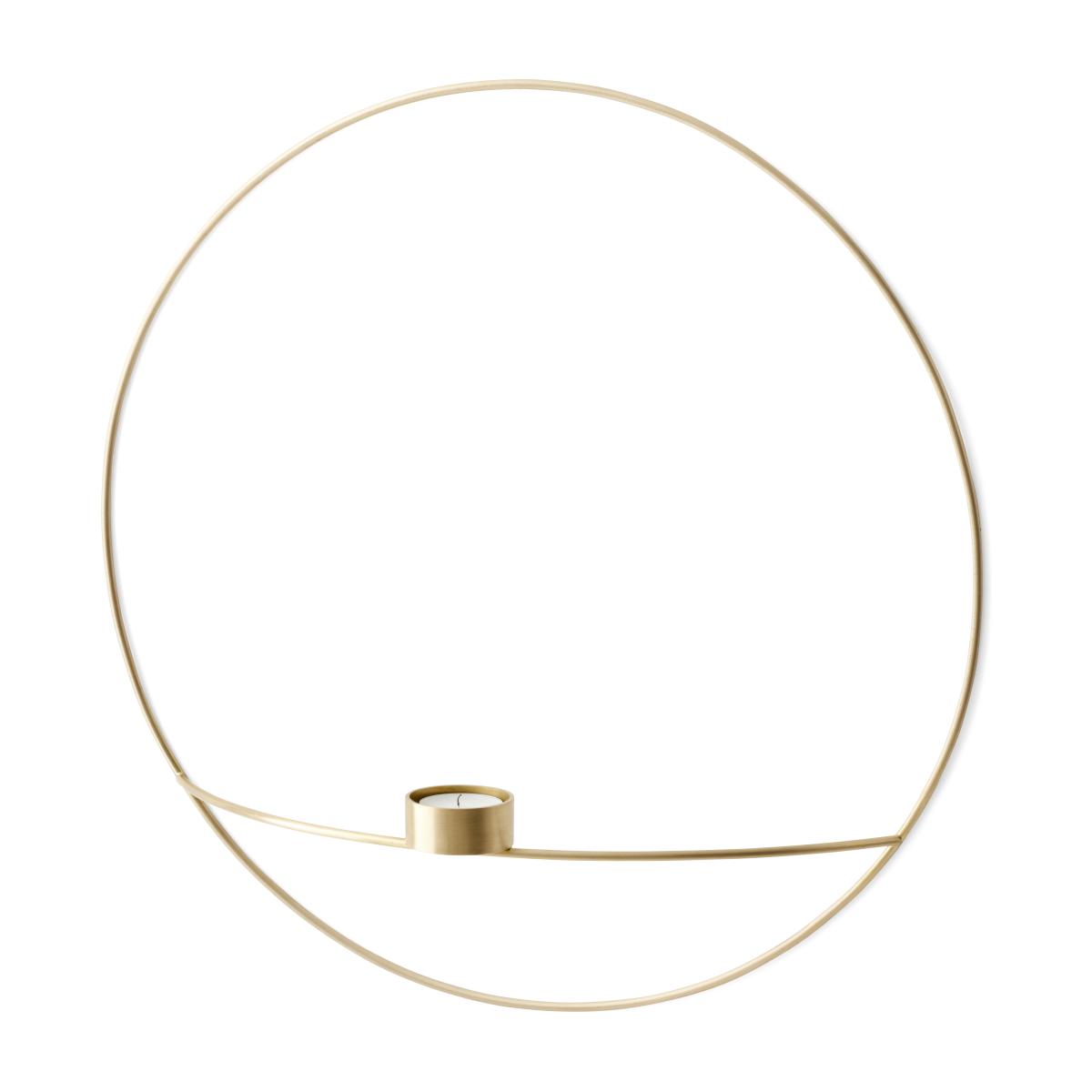 POV circle large tea light holder brass – image 2