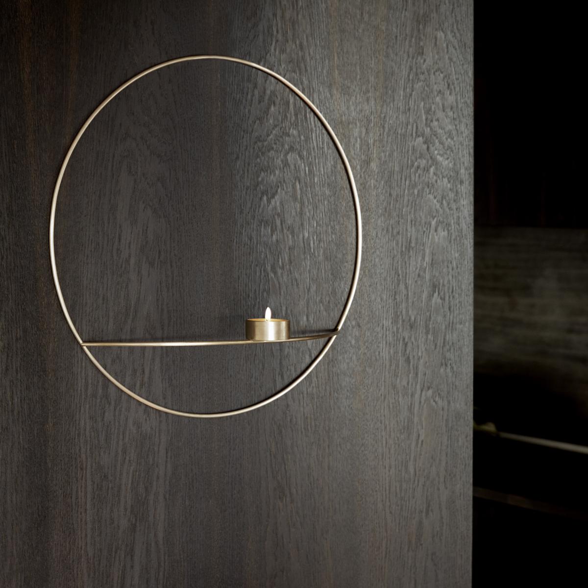 POV circle large tea light holder brass – image 4