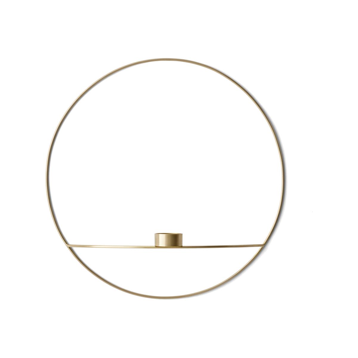 POV circle large tea light holder brass – image 1