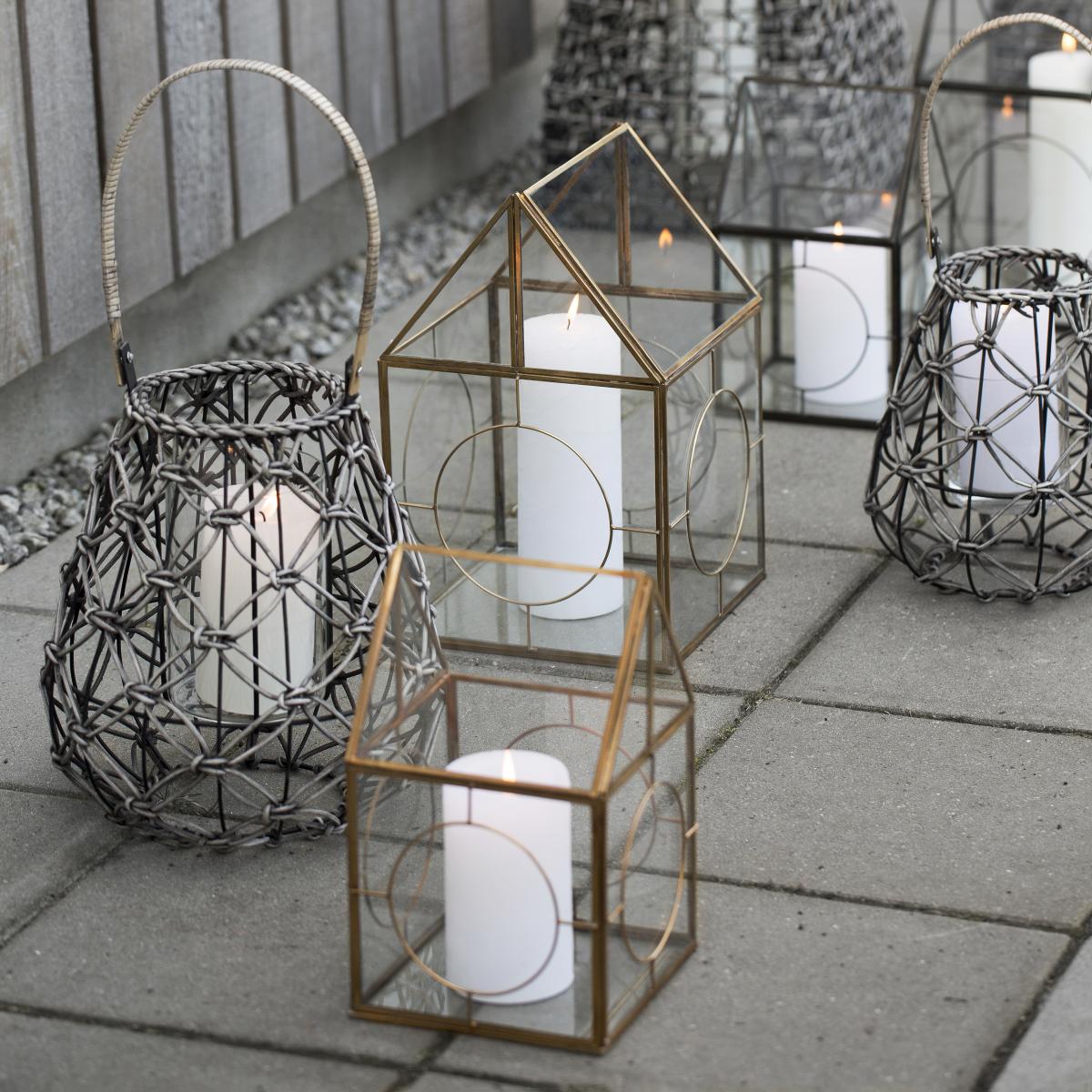 Lene Bjerre Rustic candle white 12.5 cm – image 2