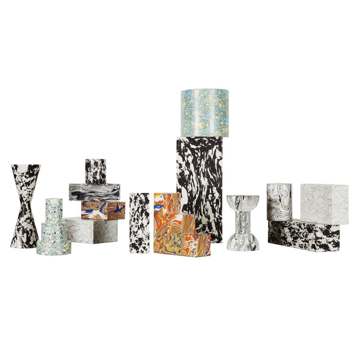 Swirl Cone candle holder Black-white – image 4