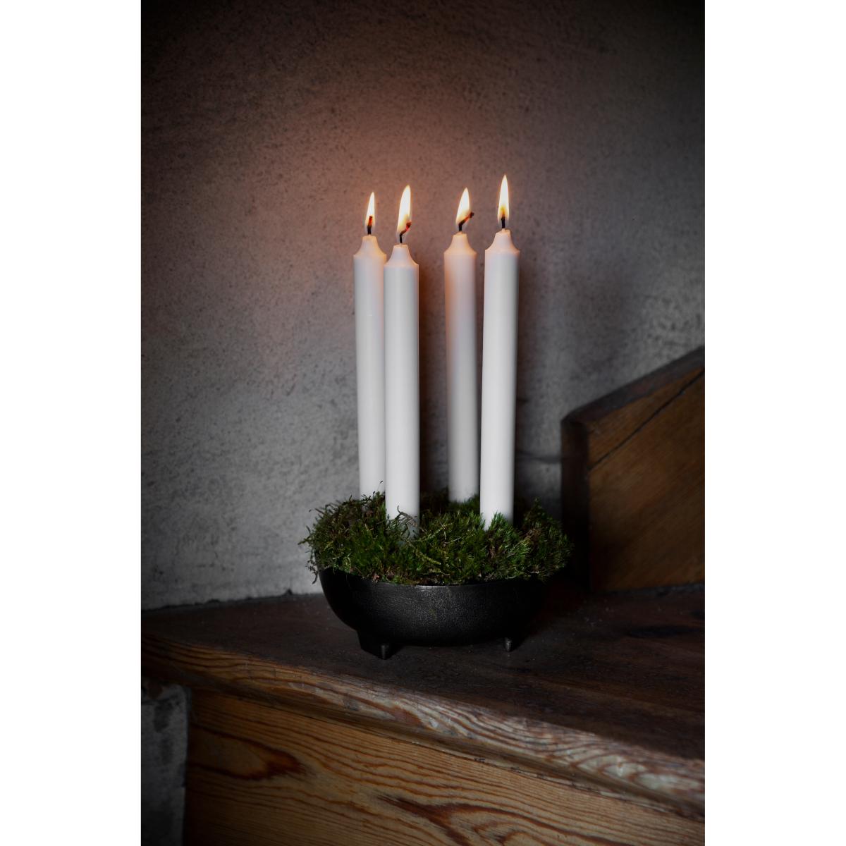 ERNST Ernst advent candle on foot Ø18 cm Blackened aluminium – image 2