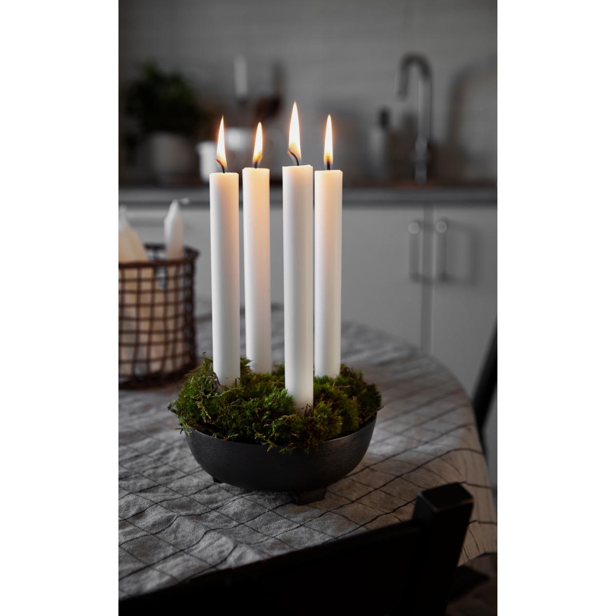 ERNST Ernst advent candle on foot Ø18 cm Blackened aluminium – image 3