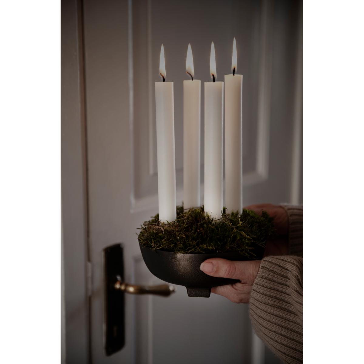 ERNST Ernst advent candle on foot Ø18 cm Blackened aluminium – image 4