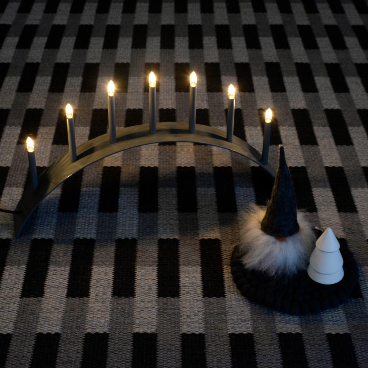 SMD Design Spica Bow 7 Advent candle holder White led – image 2