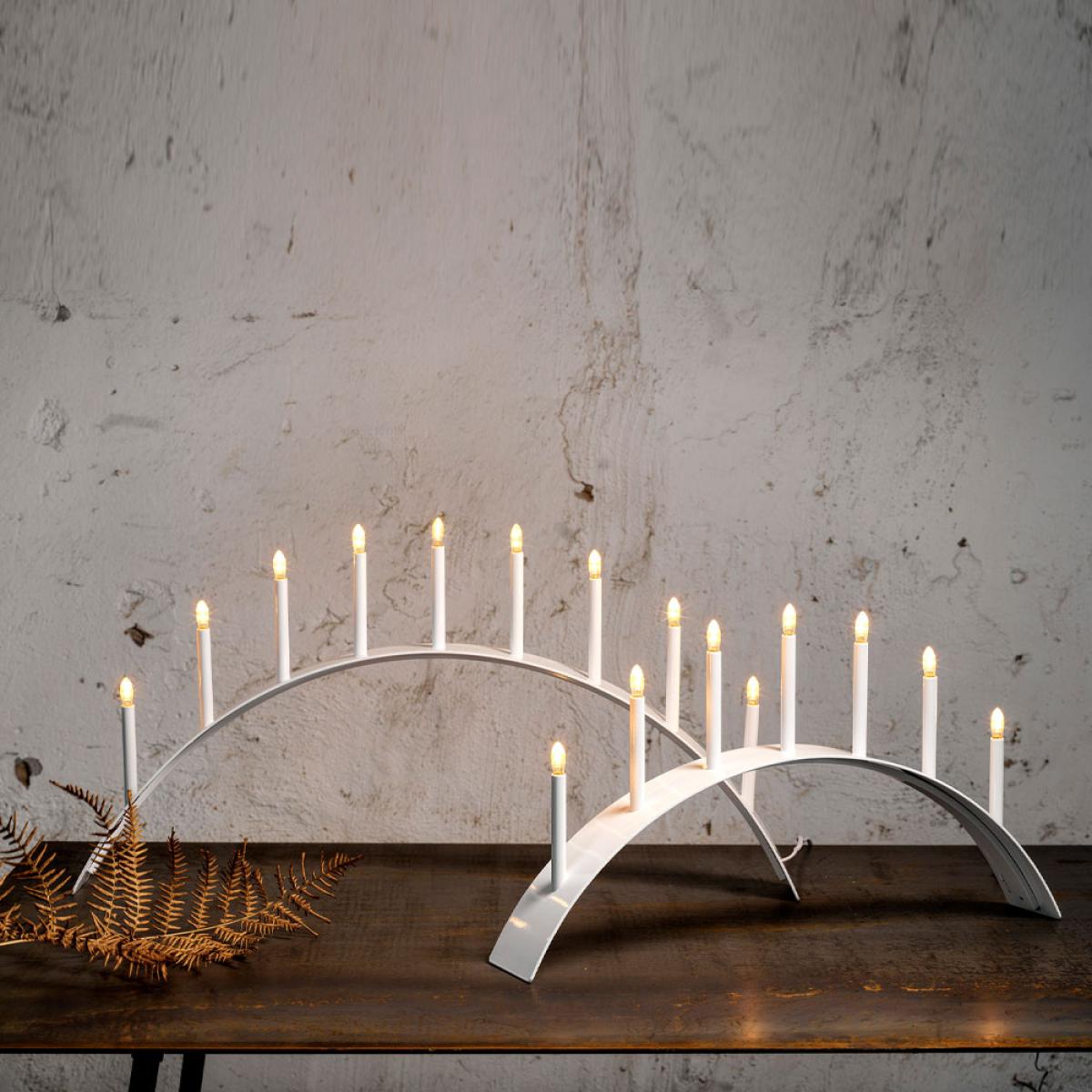 SMD Design Spica Bow 7 Advent candle holder White led – image 3