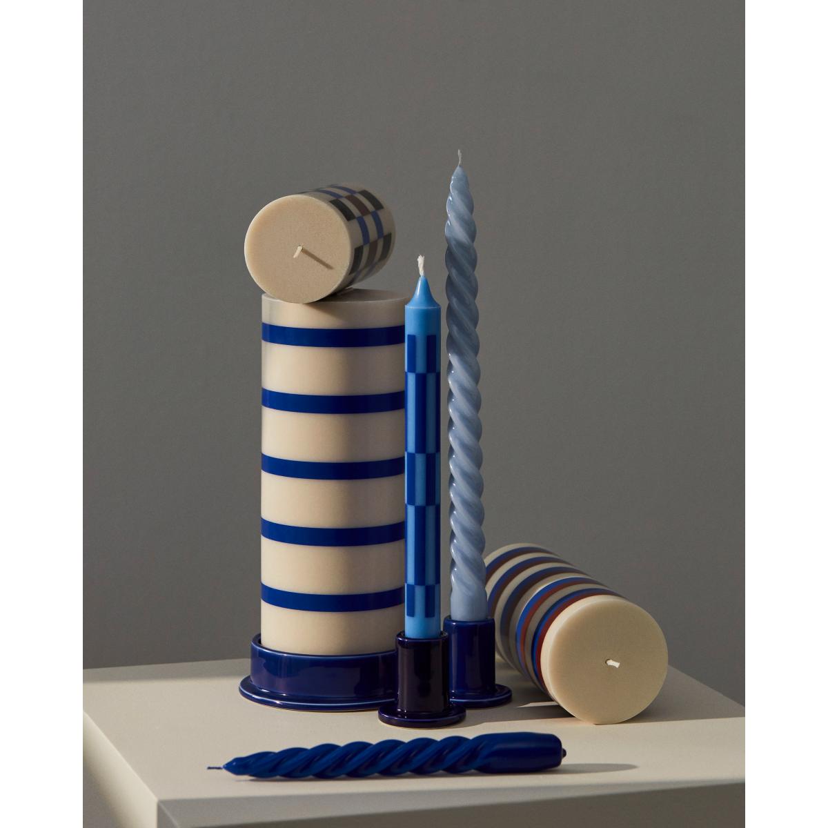 HAY Pattern candle Light blue-blue – image 2